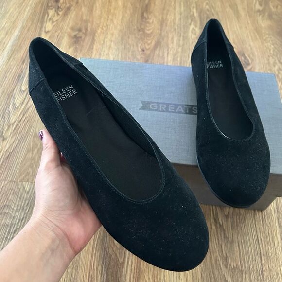 Eileen Fisher Shoes - EILEEN FISHER black flats slip on shoes women’s 8 new